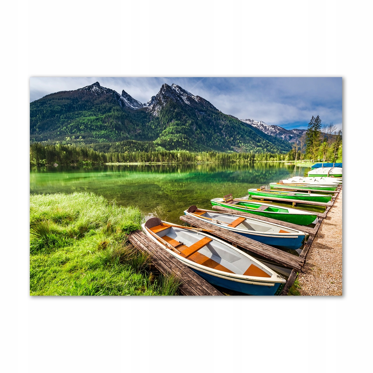 

Foto obraz szklany Łódki na jeziorze 100x70