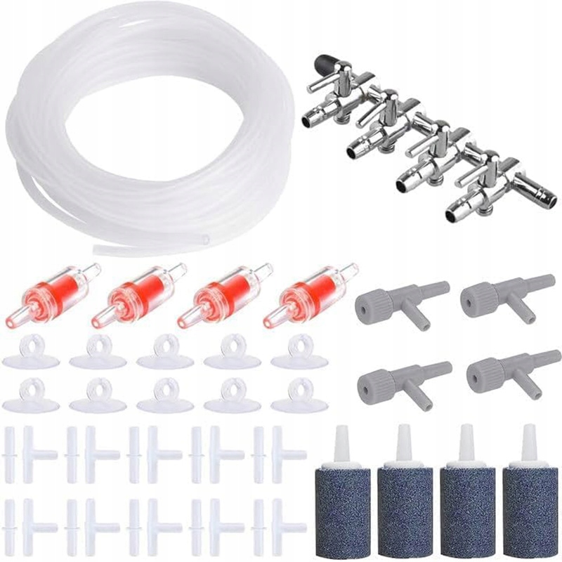 Levně Akcesoria K Vzduchovým Čerpadlům 4-CESTNÝ Ventil 8 M Silikonové Hadice
