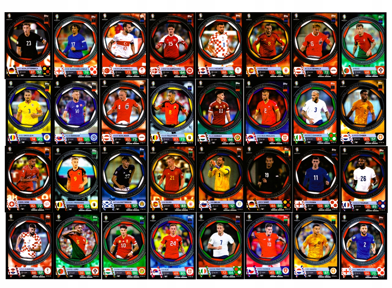 Topps Match Attax Euro 2024 Komplet 32 Kart One To Watch