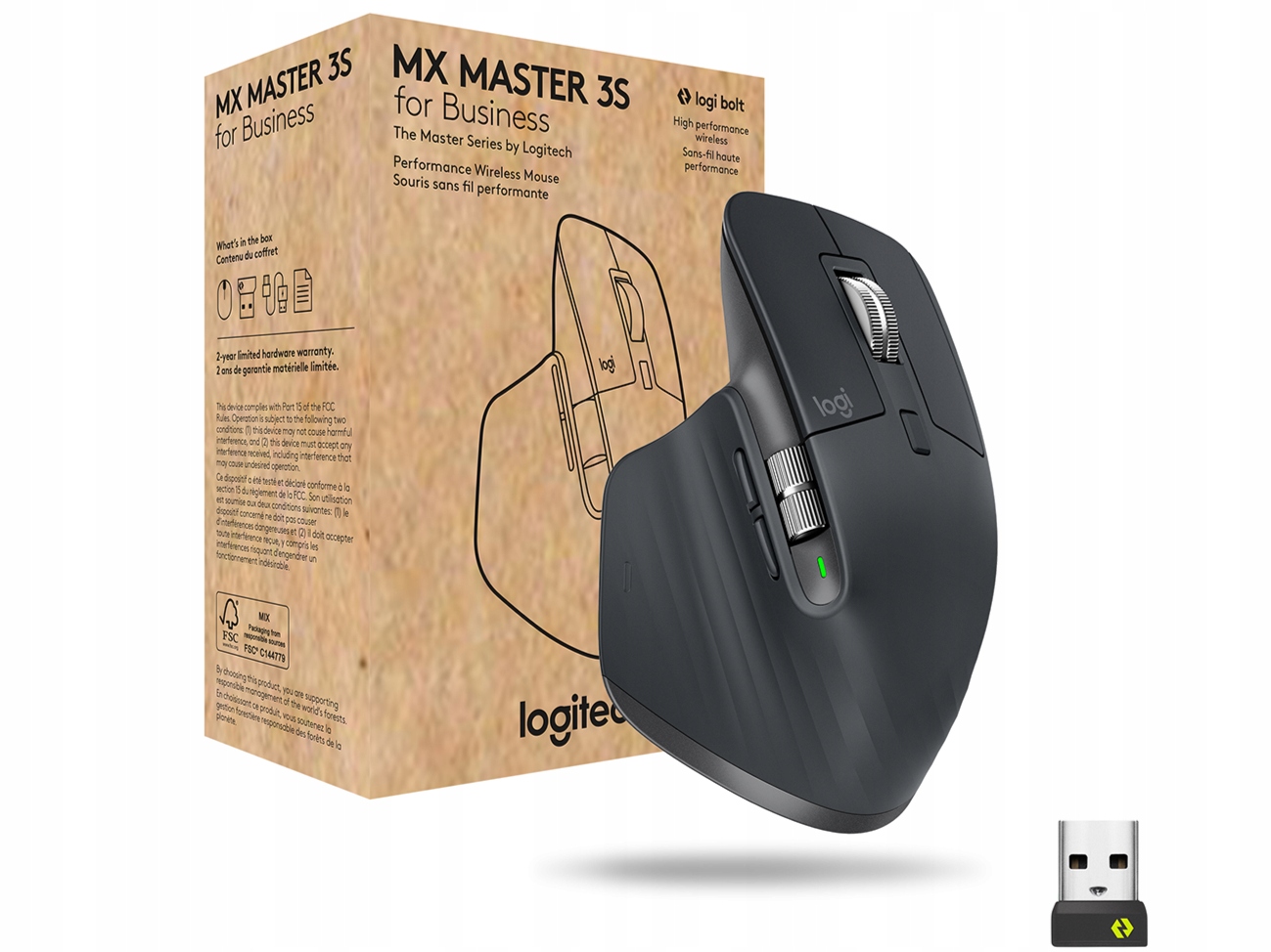 Mysz bezprzewodowa Logitech MX Master 3S for Business grafitowa 910-006582