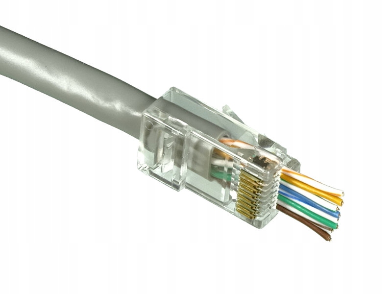 

Wtyk modularny RJ45 8p8c Cat.6 przelotowy