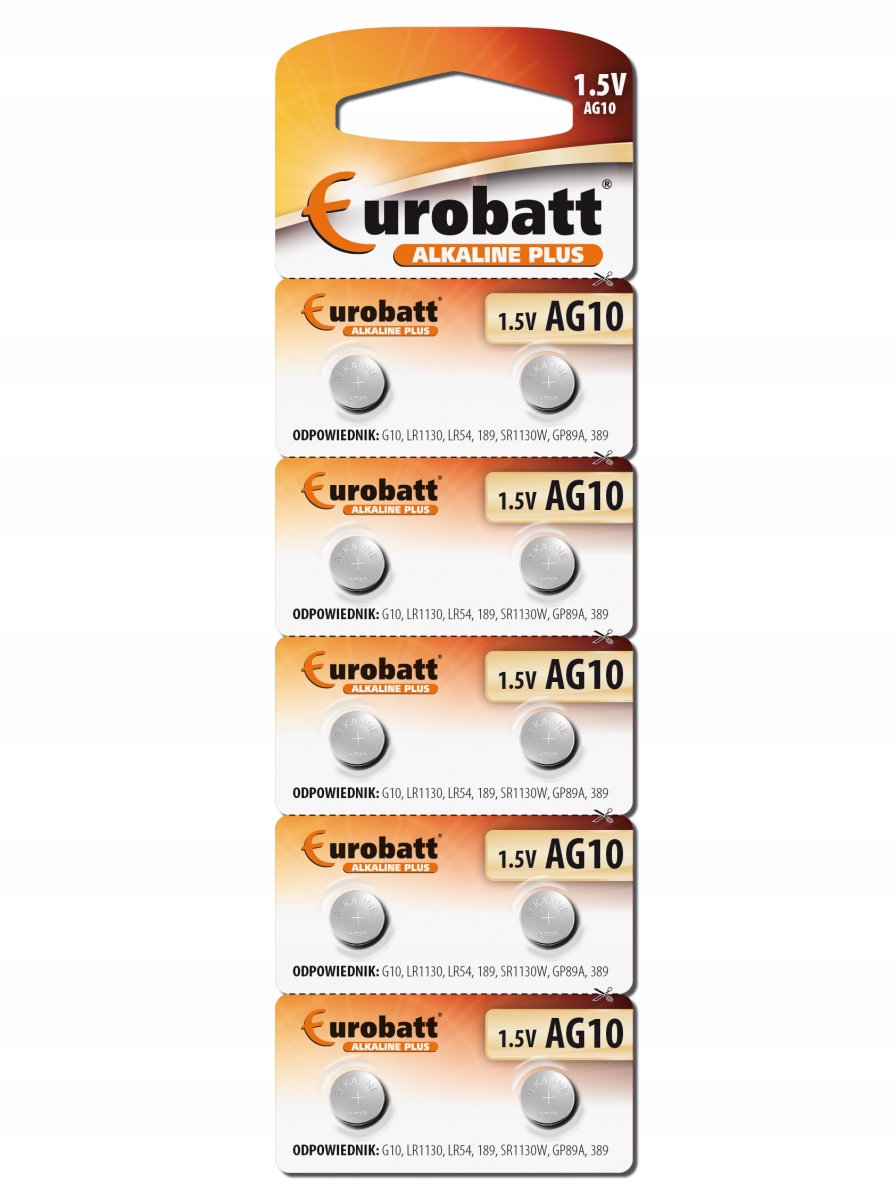 

10x Baterie Bateria AG10 LR54 LR1130 V389 G10 189