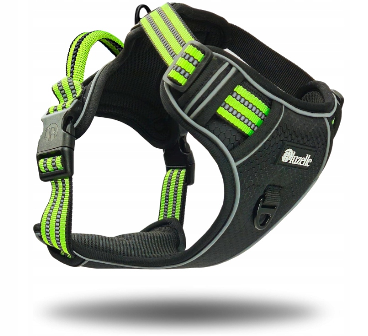 Levně Reflexní postroj pro velké psy s úchytem a kapsou pro Gps tracker