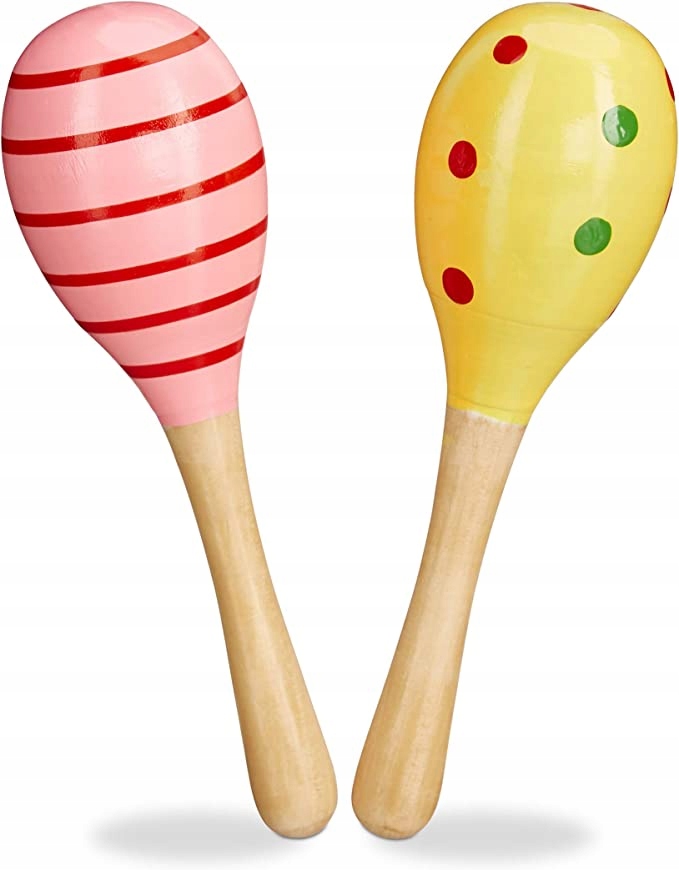 MARAKASY DREWNIANE INSTRUMENTY MUZYCZNE 2 SZTUKI