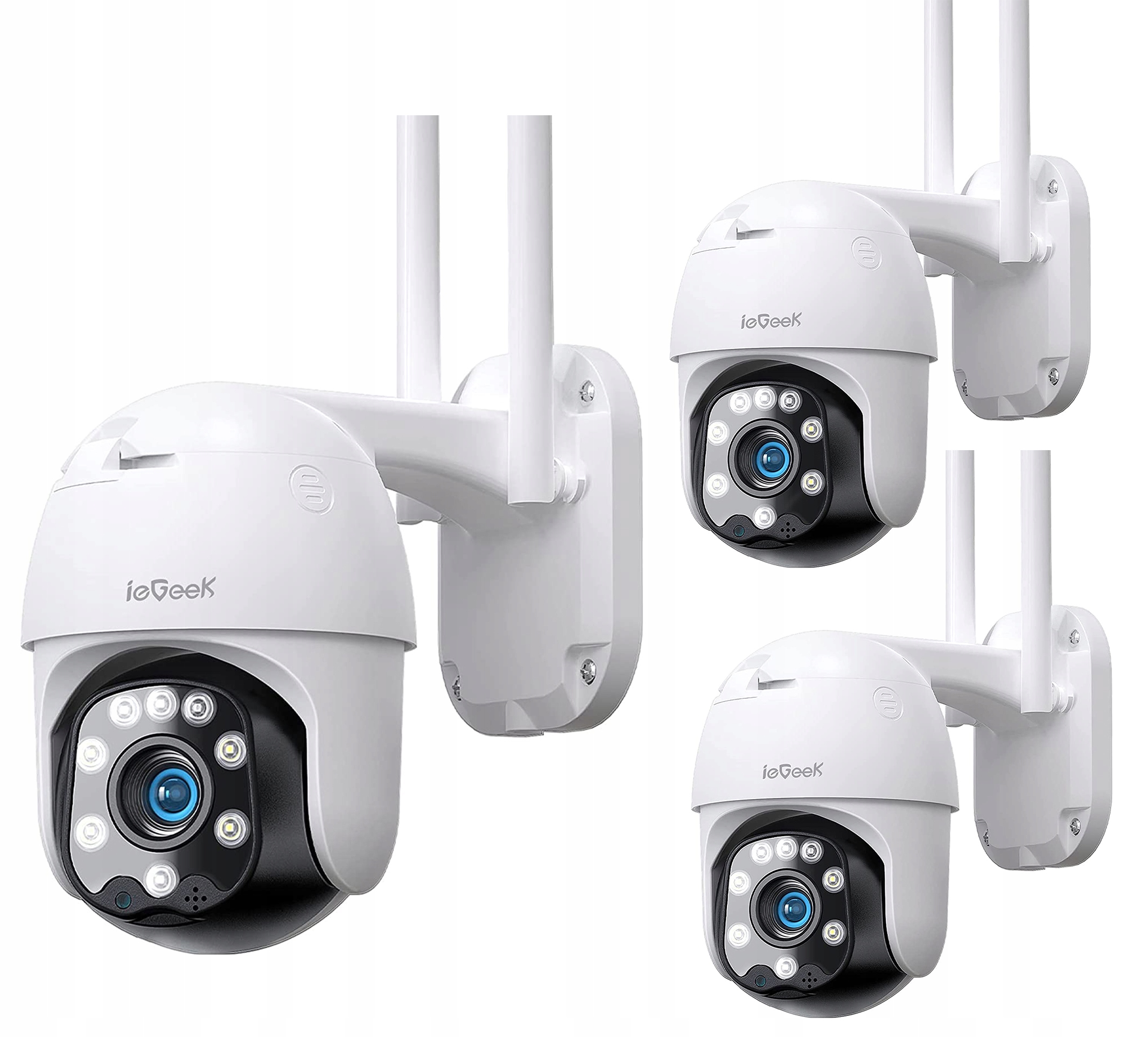 3szt KAMERA ZEWNĘTRZNA MONITORING HD WiFi IP ALARM