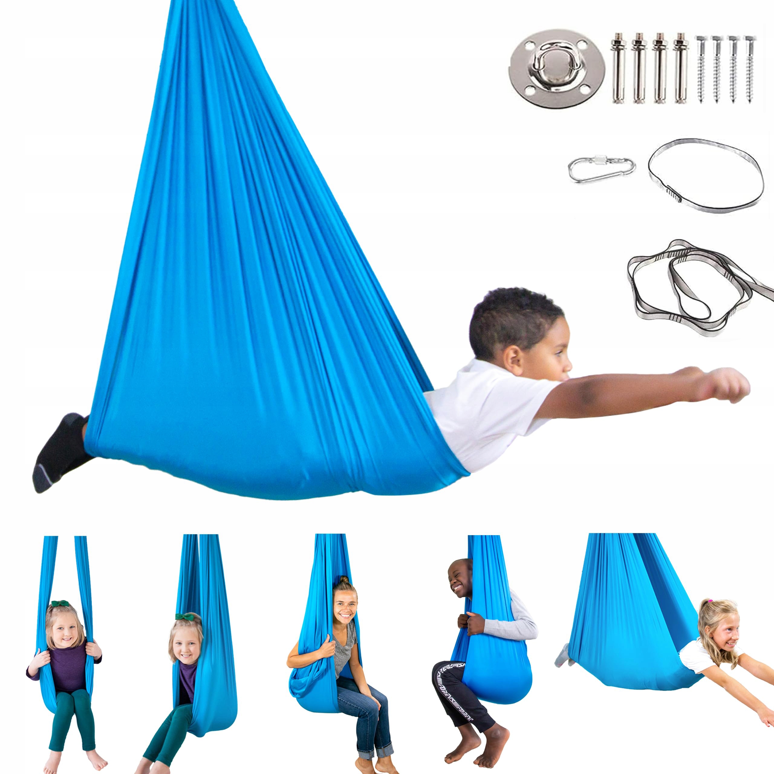 Huśtawka Dla Dzieci Hamak Chusta Sensoryczna Akrobatyczna Joga Mocowanie