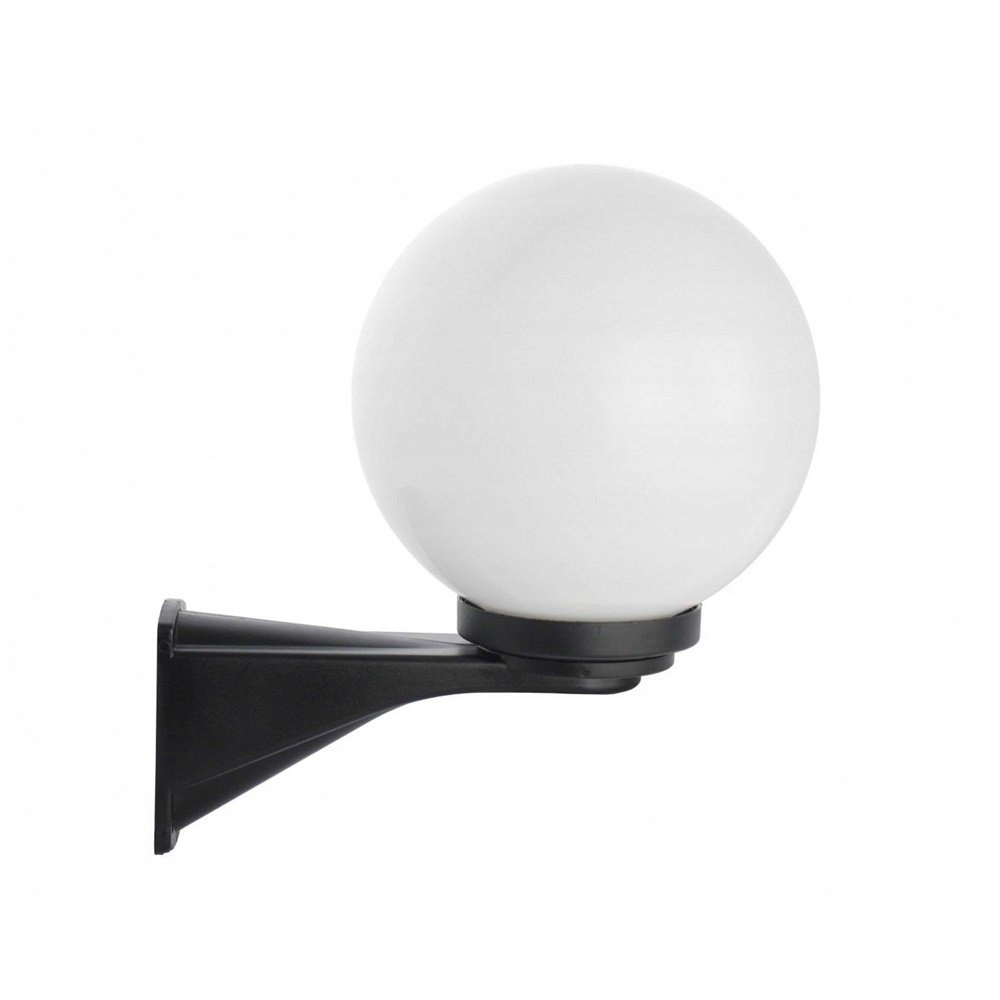 Nowoczesny czarny kinkiet zewnętrzny ogrodowy kula