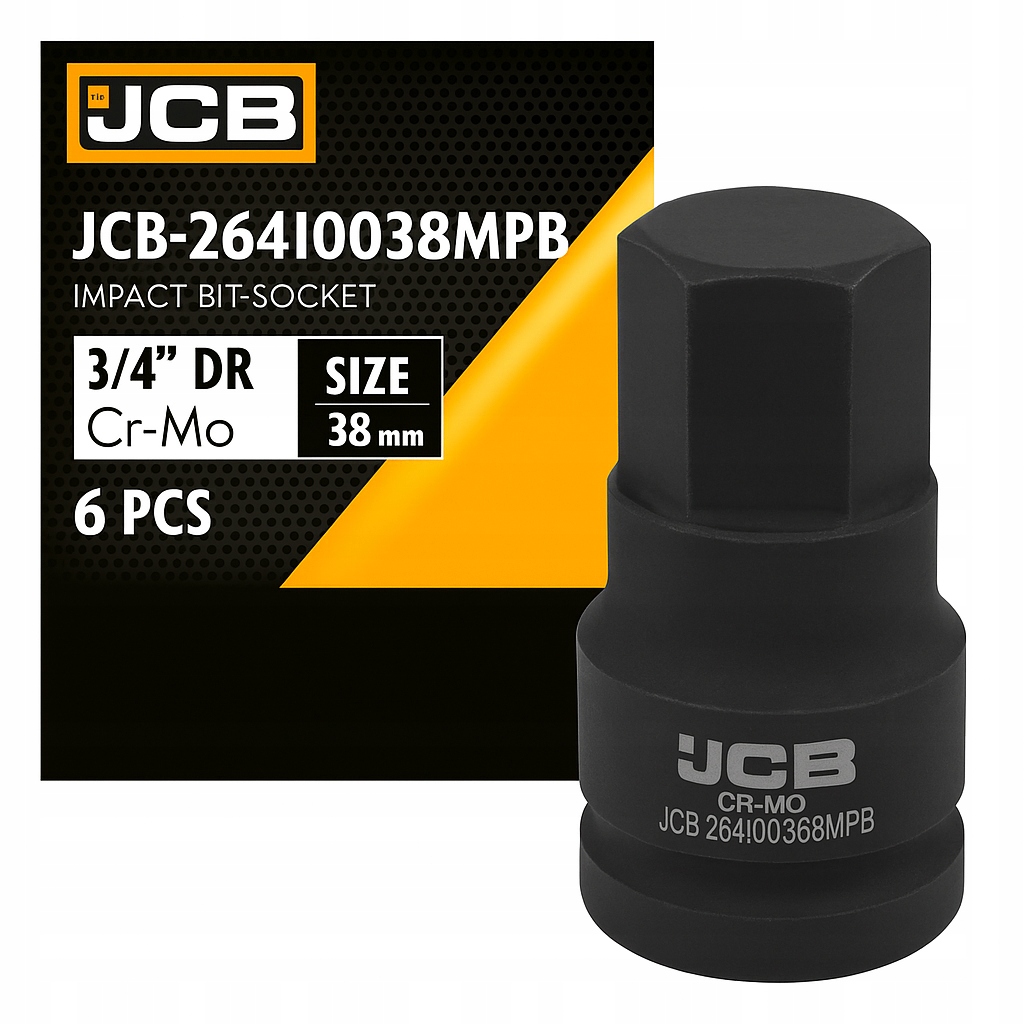 Nárazový nástavec-bit 3/4" 38 mm (6hranný) – Jcb