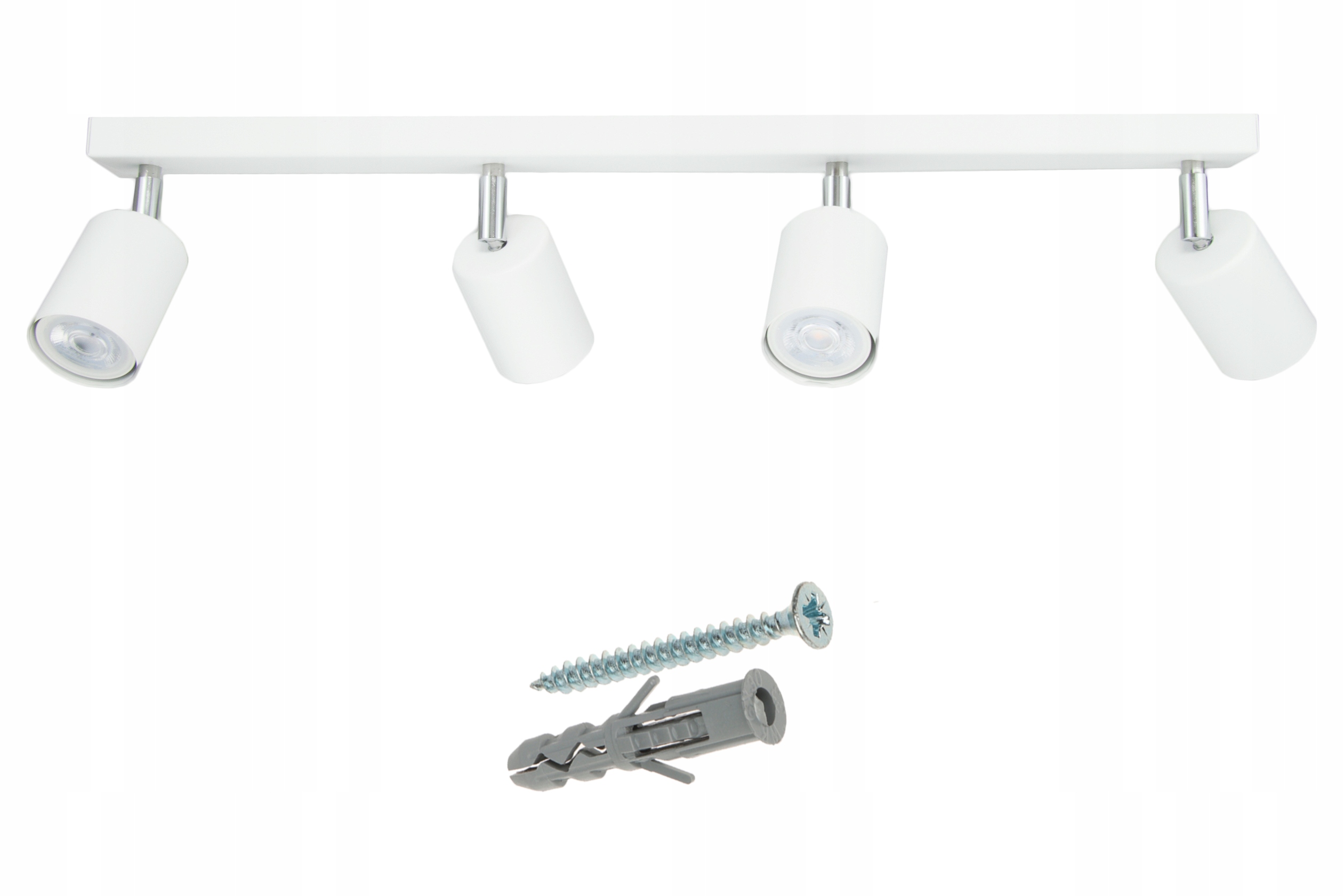 

Listwa 4 Spot Lampa Regulowana Sufit Biała GU10