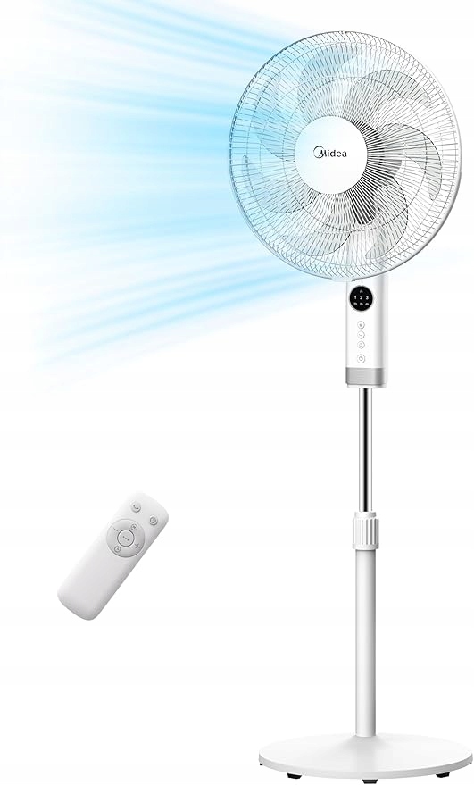 Podlahový Ventilátor Midea MFS400R0APW 50W Tichý S Led Displejem