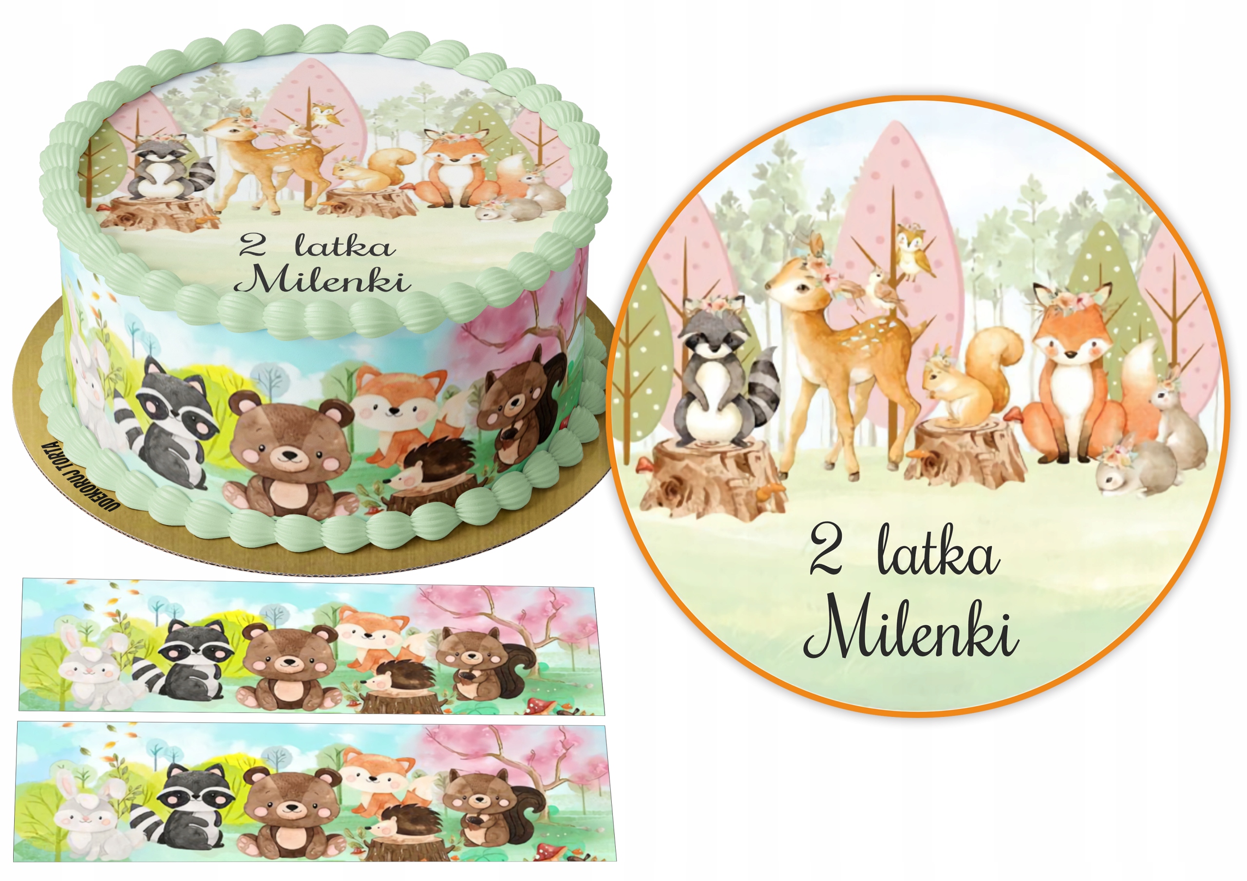 Opłatek UROCZE ZWIERZACZKI +2 Obwódki