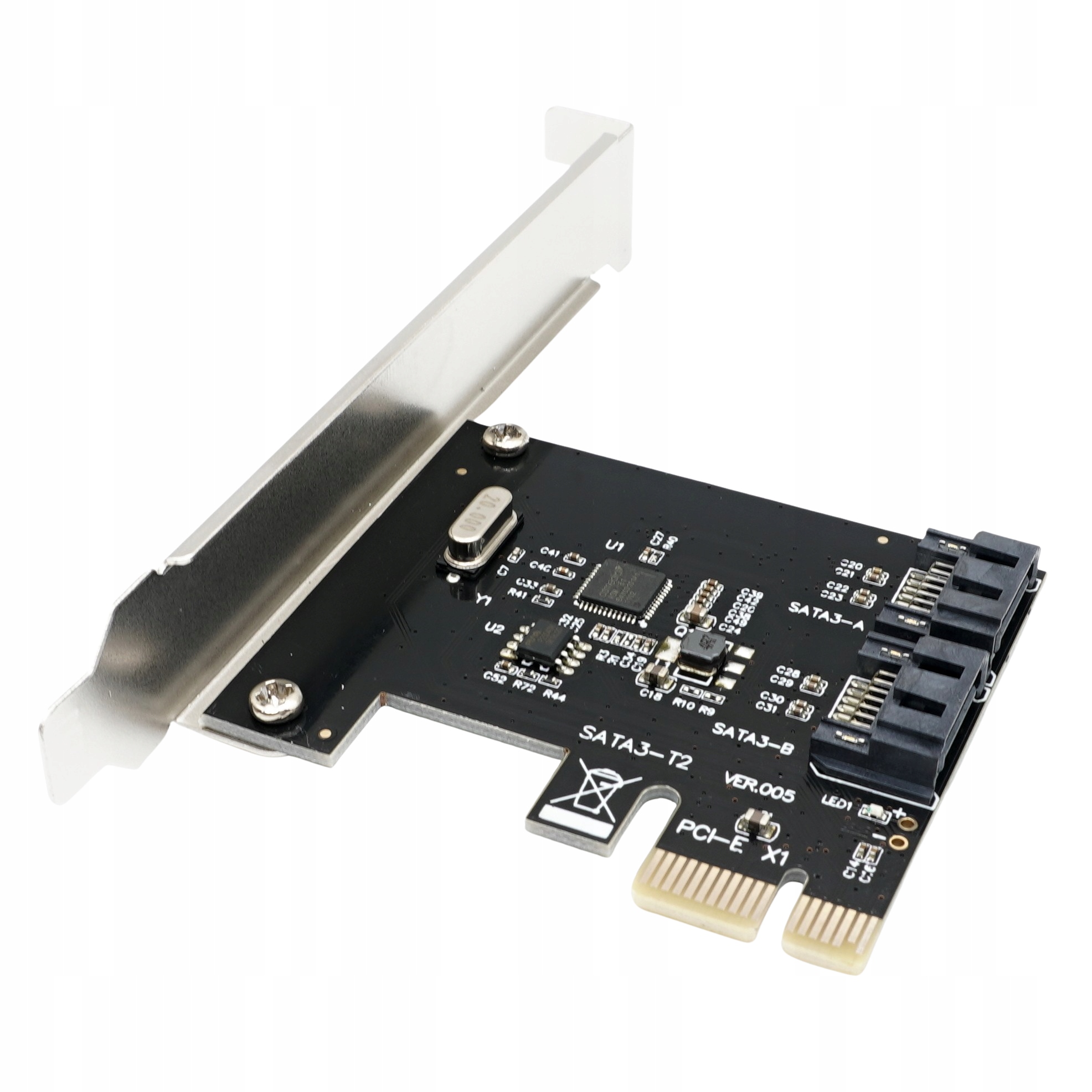 

Karta adapter PCIe 1X na 2x Sata 3.0 Serial Ata