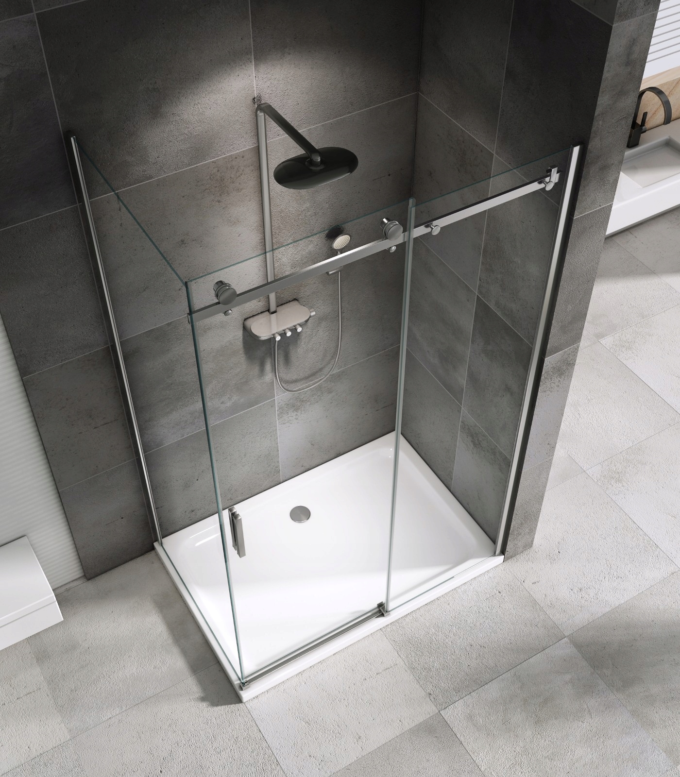 KABINA PRYSZNICOWA PRZESUWNA DS1000 LEYDEN 100x70 Szerokość 100 cm