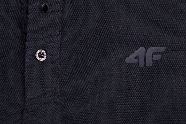 4F KOSZULKA MĘSKA POLO 4F CZARNA BAWEŁNA T-SHIRT CZARNY ROZMIAR L Model POLO