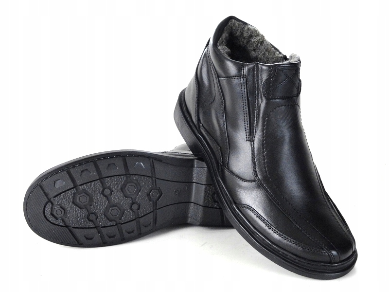 OBUWIE ZIMOWE KOZAKI SUWAK SKÓRA 155 CZARNY 42 Rozmiar 42