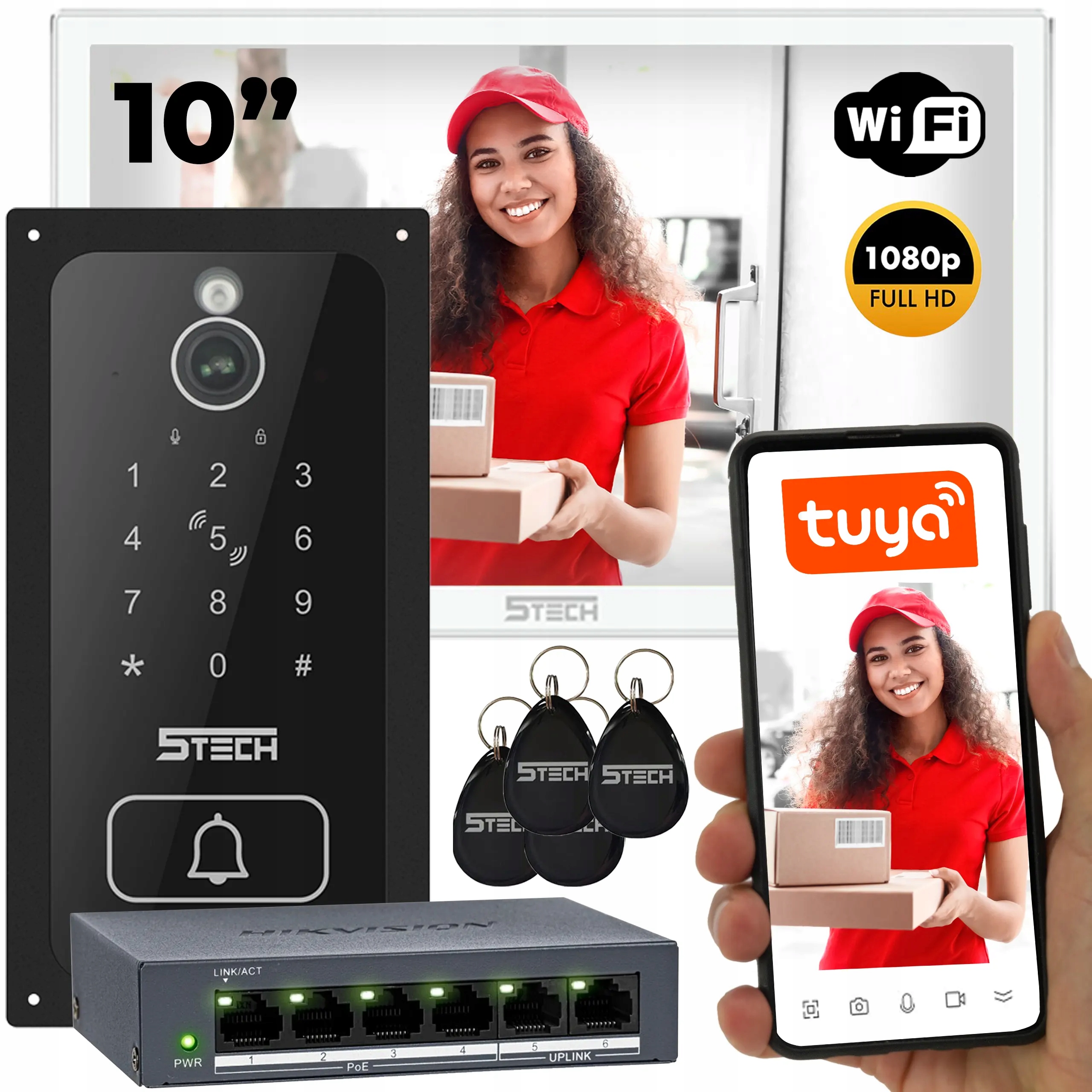 Wideodomofon na skrzynkę pocztową 5TECH Vermis 10" 83243 z detekcją poczty