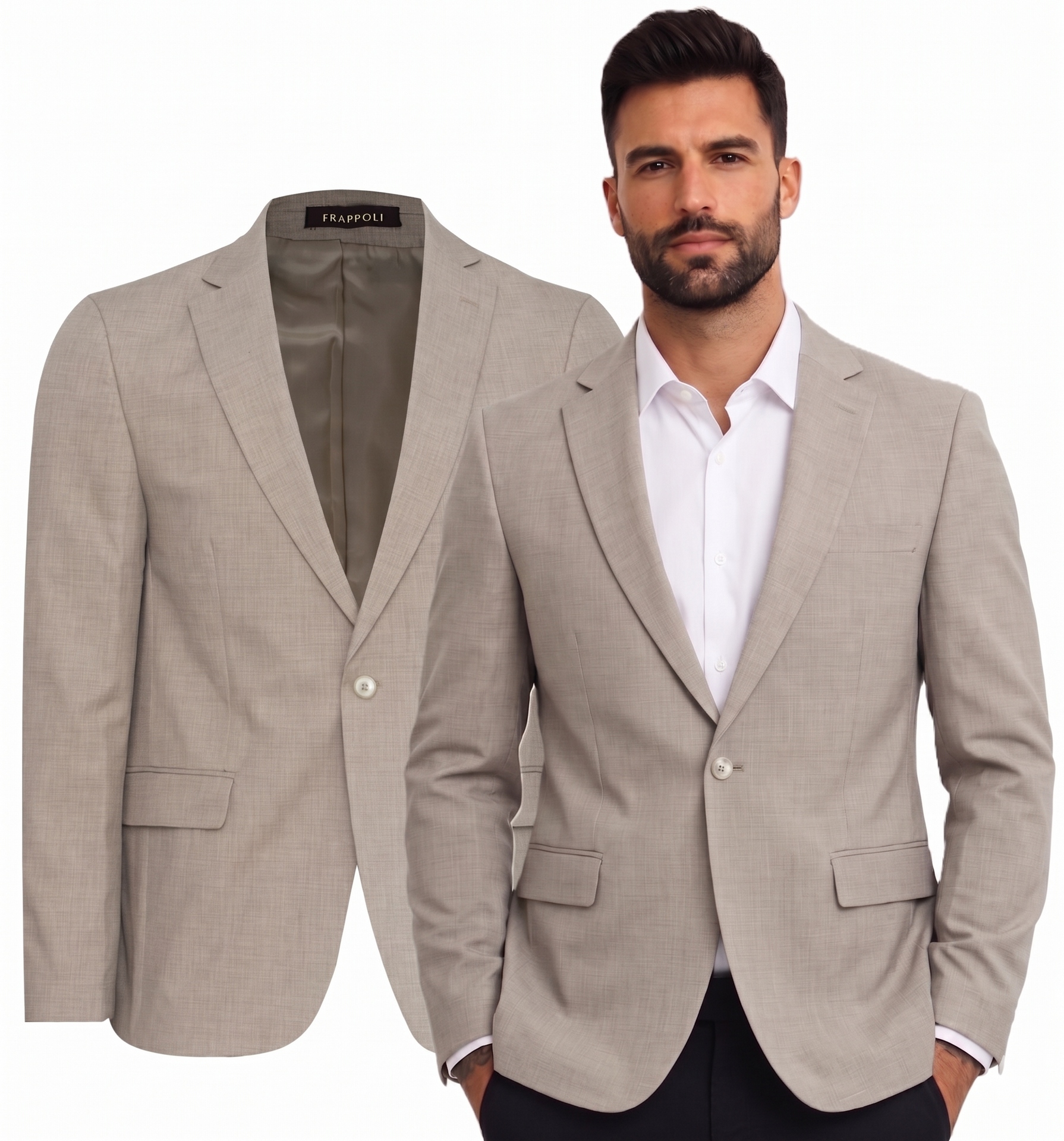 Sako elegantní béžová casual obchodní klasická obuv