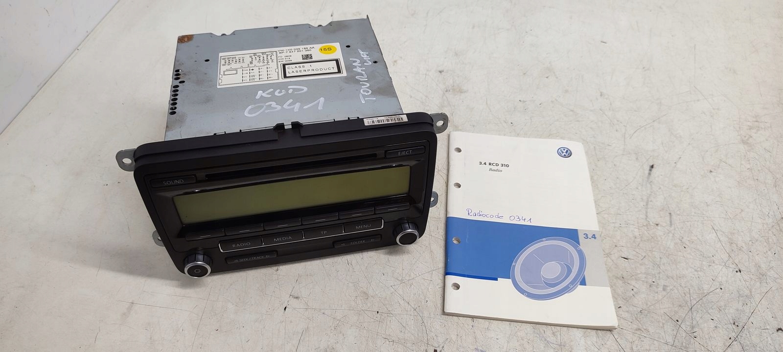 Radio kod VW Touran e LIFT 1,4 TSI