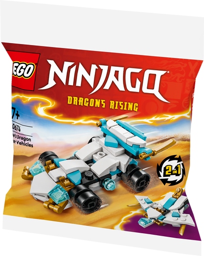 Lego 30674 Ninjago Smocza Moc Zane’a pojazdy klocki zestaw 2w1 Nowe