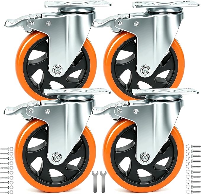 Otočná kolečka s brzdou, 125 mm – Rriuto
