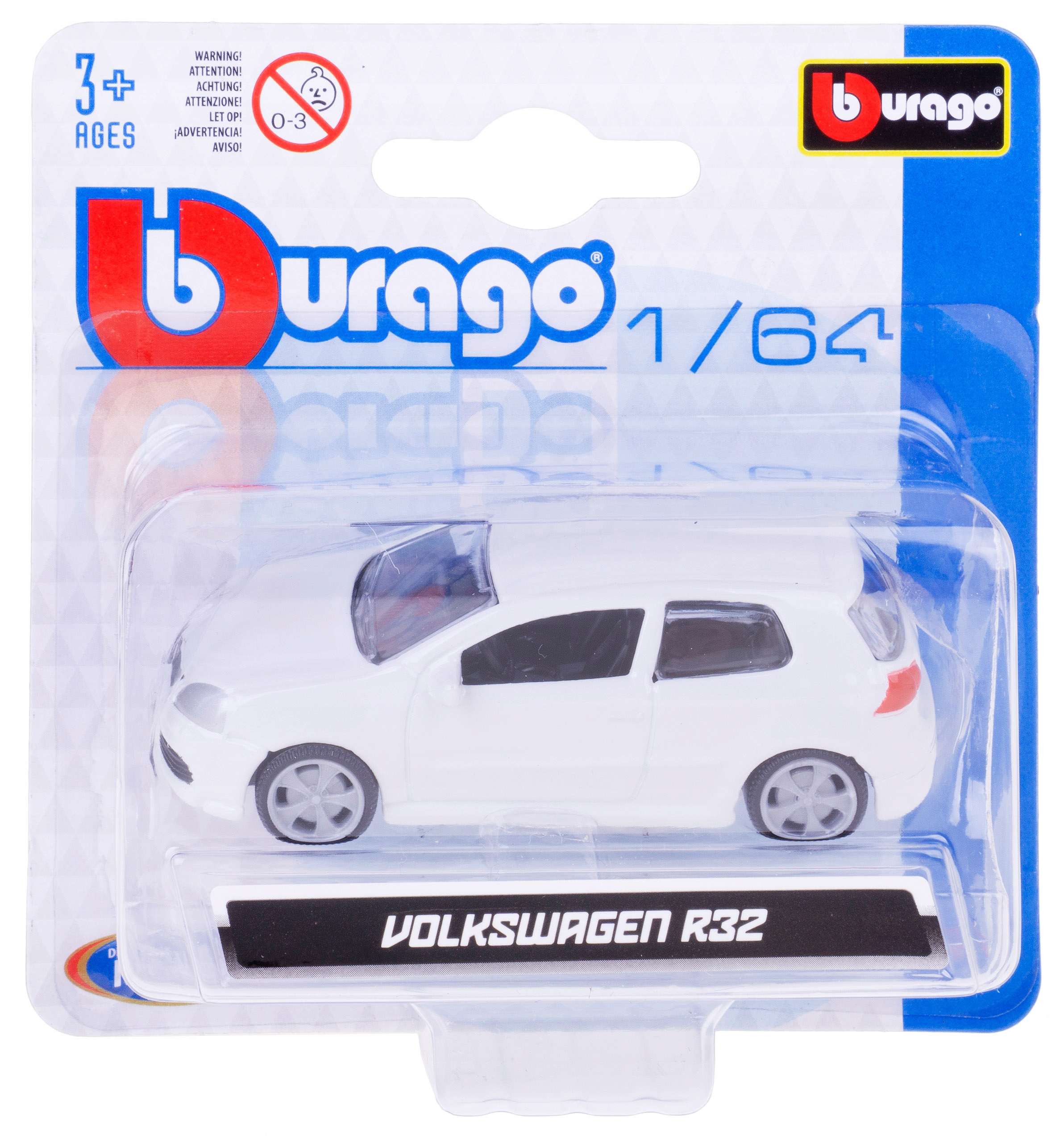 

Volkswagen R32 Resorak Metalowy 1:64 Bburago Biały
