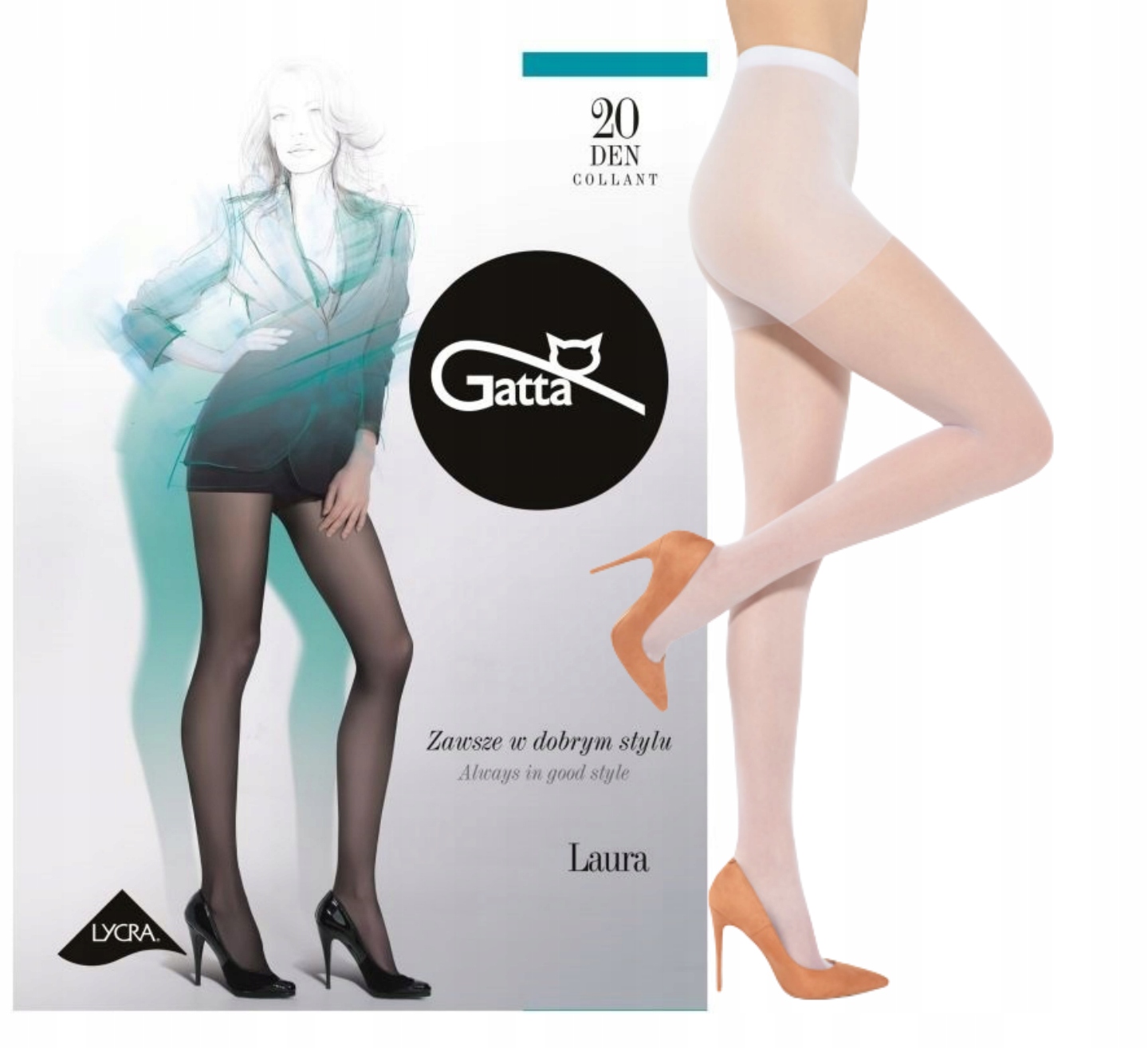 

Rajstopy Gatta Laura lycra 15/20 Den 3-M bianco