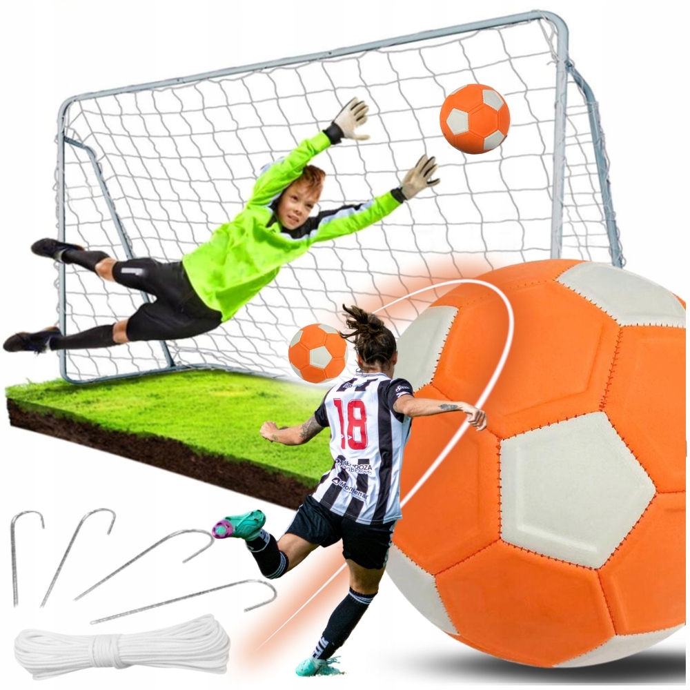 Bramka metalowa do piłki nożnej piłkarska treningowa przenośna +piłka nożna