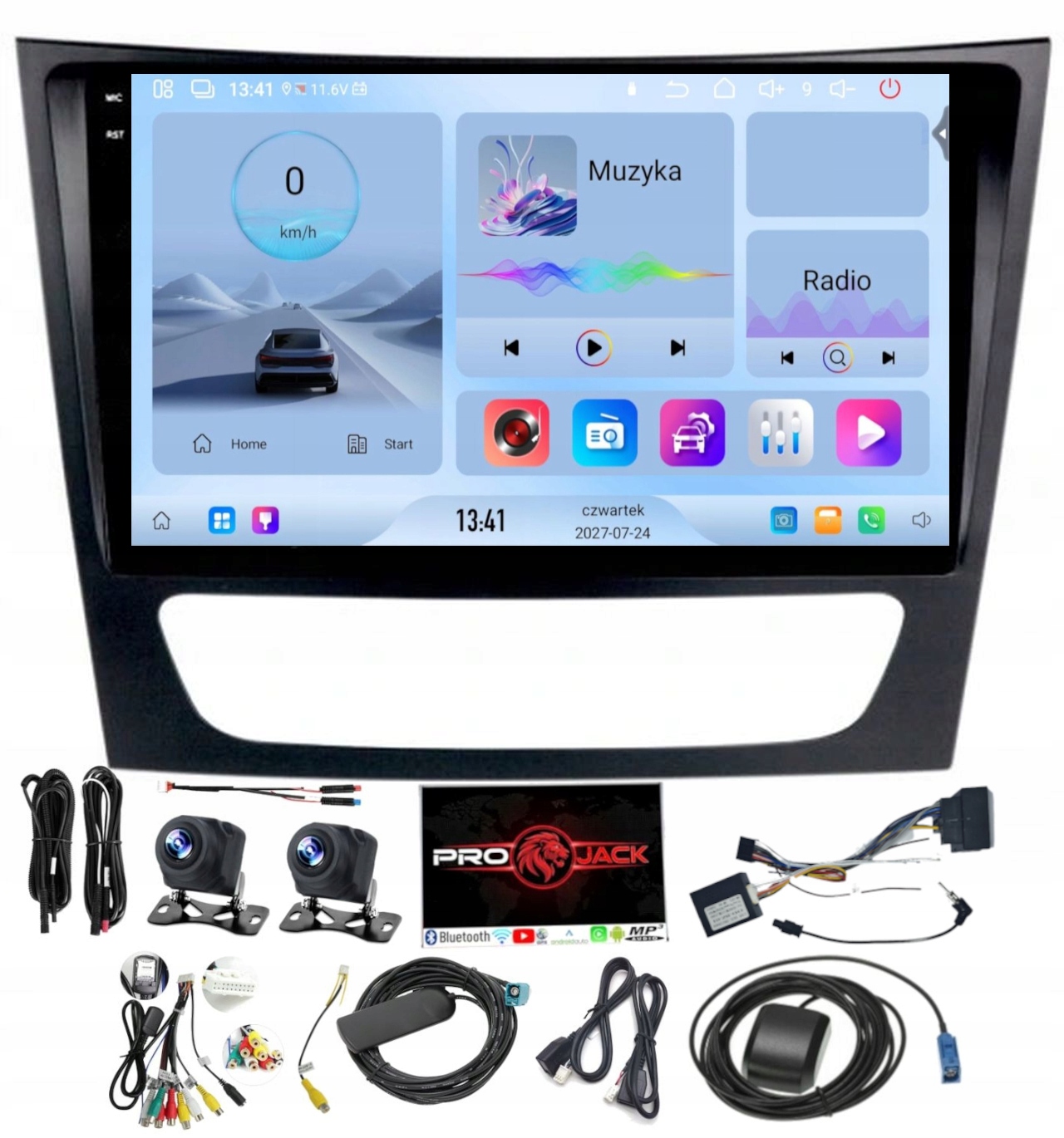 Rádio Navigace Carplay Gps Android Mercedes W211 2002-2010 4GB 64GB Sim