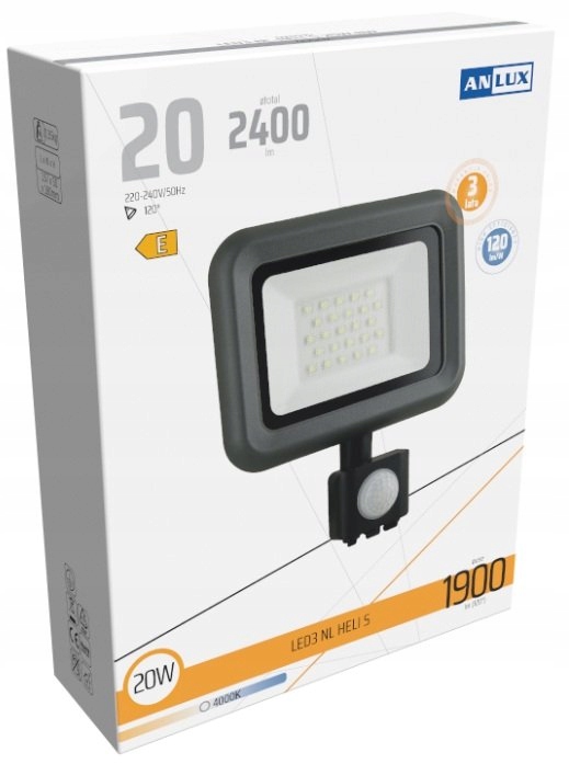 

Naświetlacz Led halogen lampa 20W z czujnik ruchu