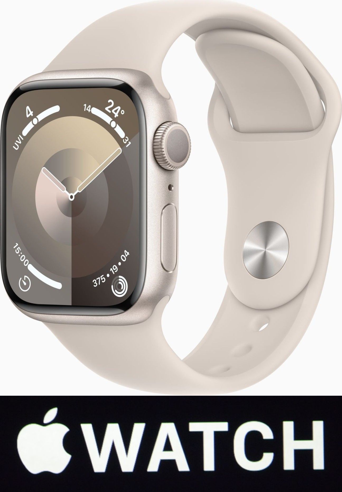 Inteligentné hodinky Apple Watch 9 41 mm Gps Starlight Aluminum Star S/m A2978