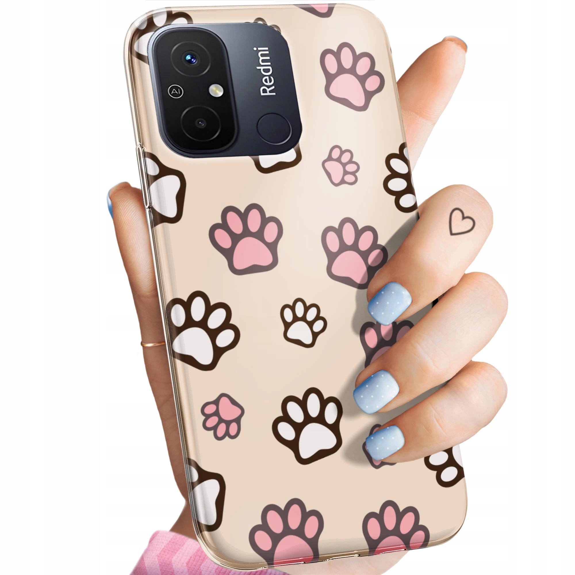 Etui Do Xiaomi Redmi 12C Łapki Ślady Łapa Stopa Obudowa Pokrowiec