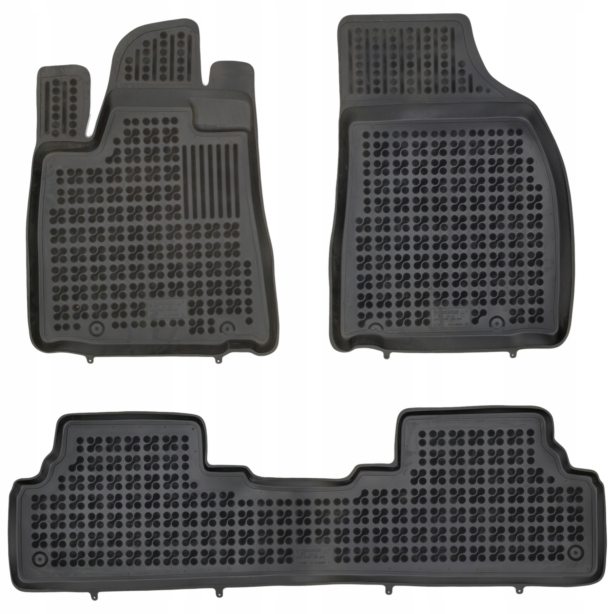 Čierne koberčeky pre Lexus Rx III AL10 2012-2015