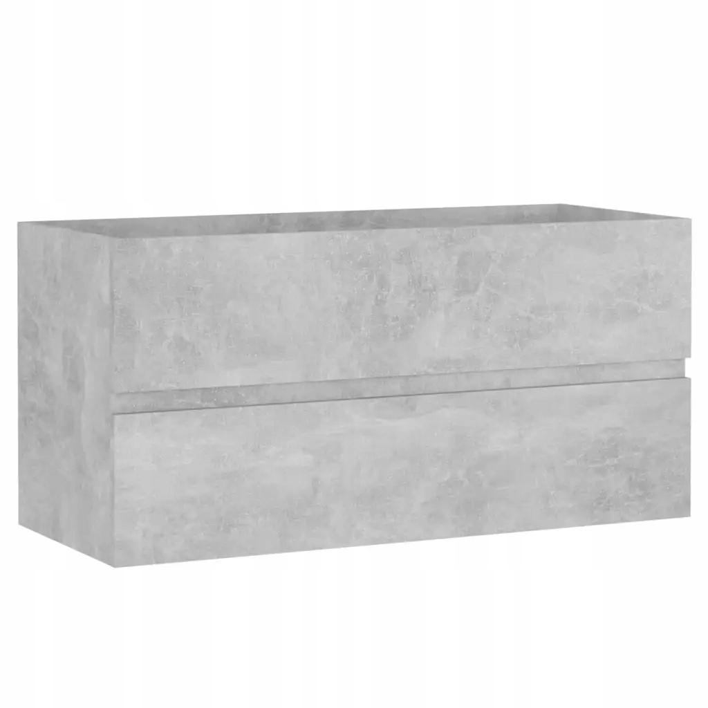 vidaXL Skrinka pod umývadlo, sivá betónová, 90x38,5x45 cm, doska