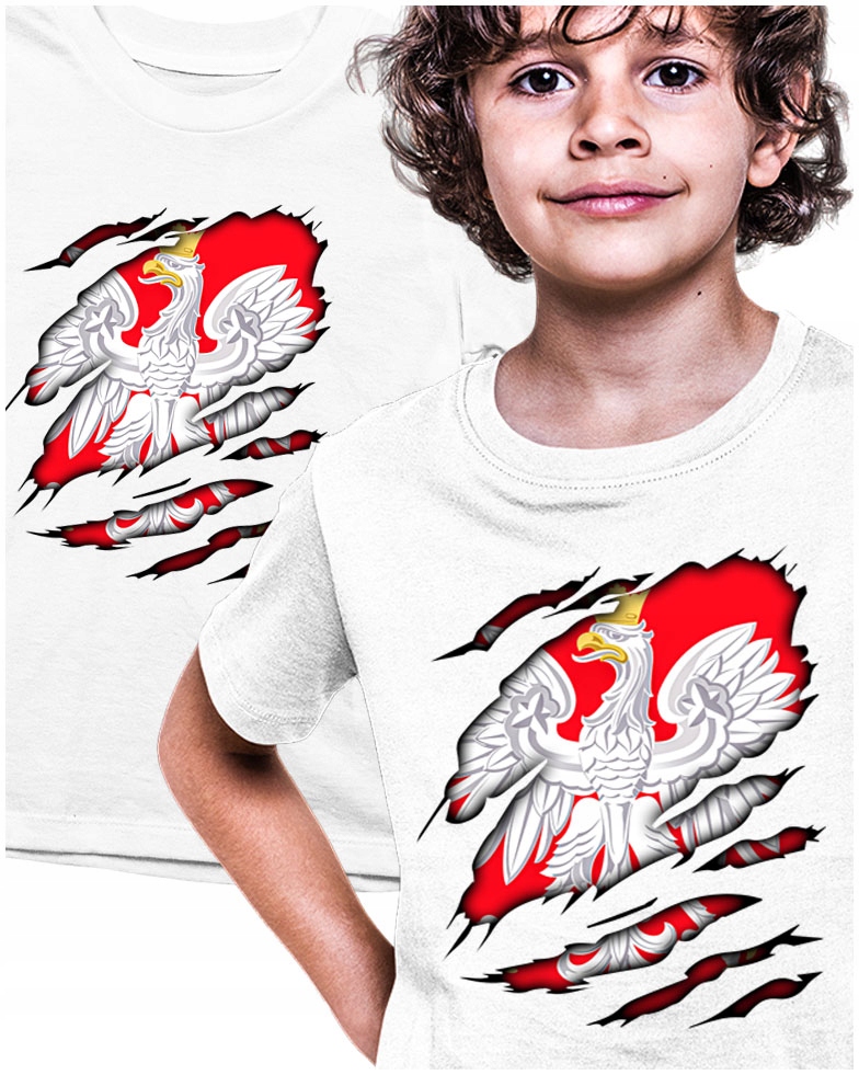 

Tshirt dzieciecy Polska Orzeł Biało Czerwoni 122