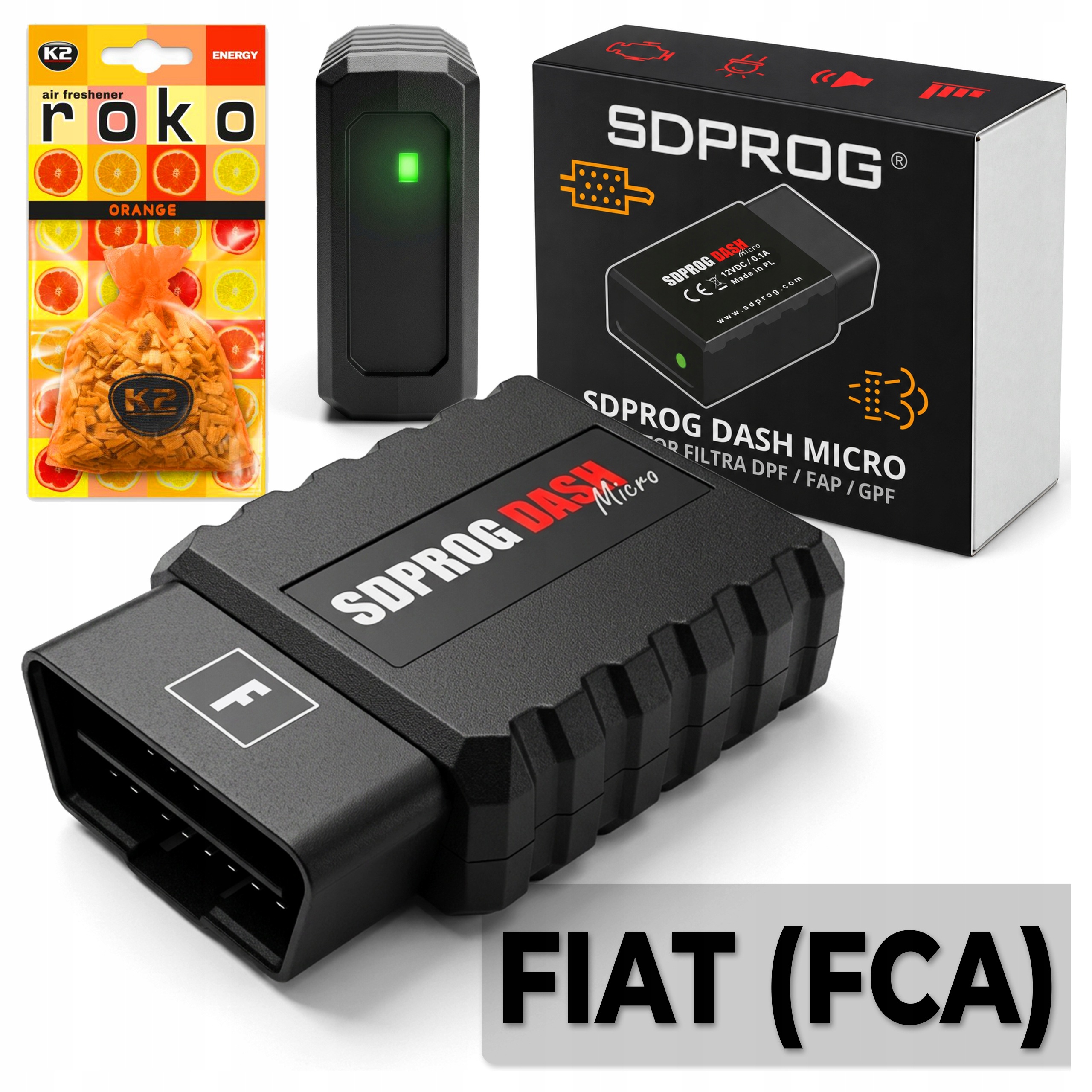 Monitor Filtra Dpf Wskaźnik Obdii Sdprog Dash Micro F2 do Fiat Freemont