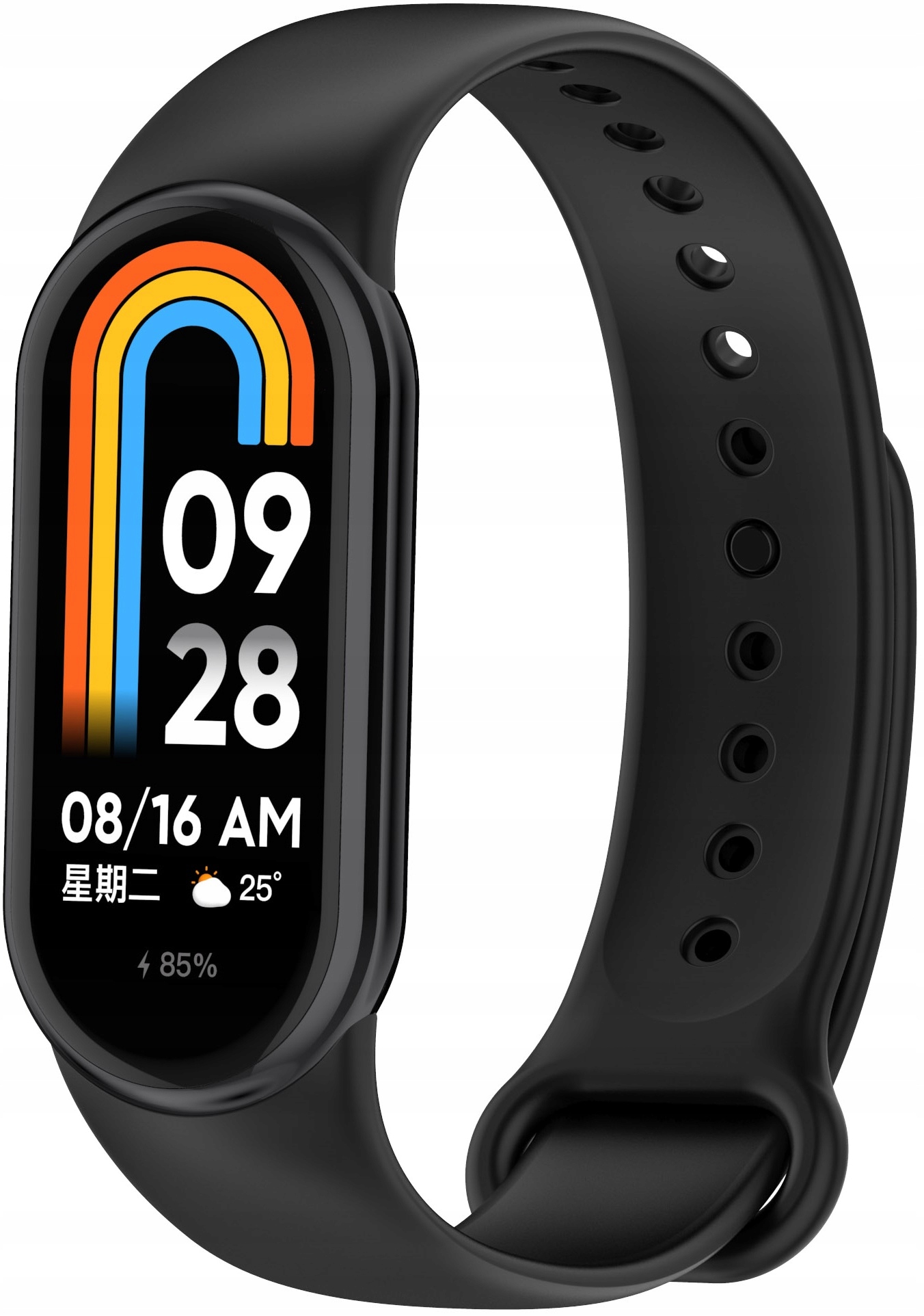 PASEK SILIKONOWY BRANSOLETA DO SMARTBAND XIAOMI MI BAND 8 - BLACK