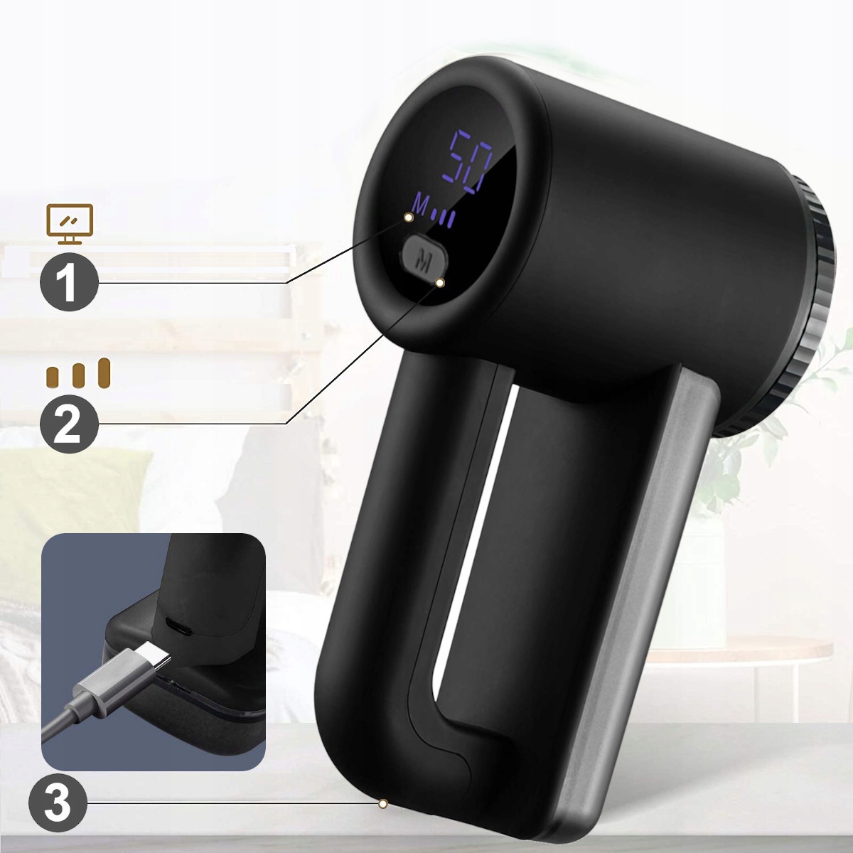 Golarka do ubrań DM-LINT LM-LINT-REMOVER Zasilanie sieciowo-akumulatorowe