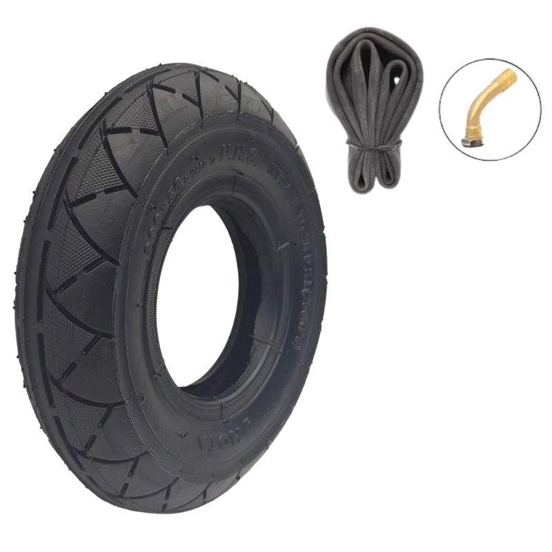 Opona i dętka 200x50 do wózka inwalidzkiego CZARNA