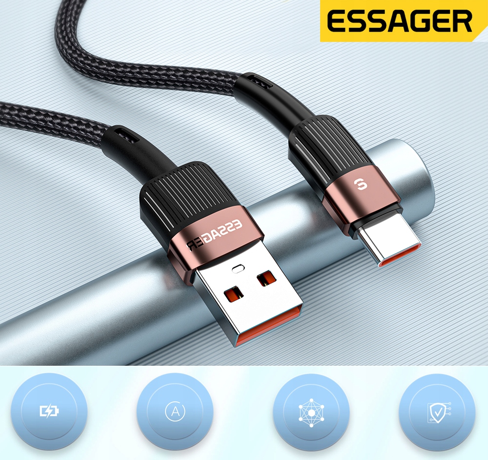 Kabel USB 6A Typ C QC 66W do HUAWEI XIAOMI SAMSUNG EAN 6973167639014