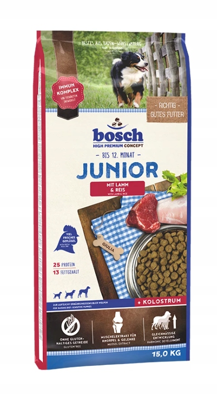 Bosch Junior Lamb 15 Kg, Karma Sucha Dla Szczeniąt Od 2 Miesiąca