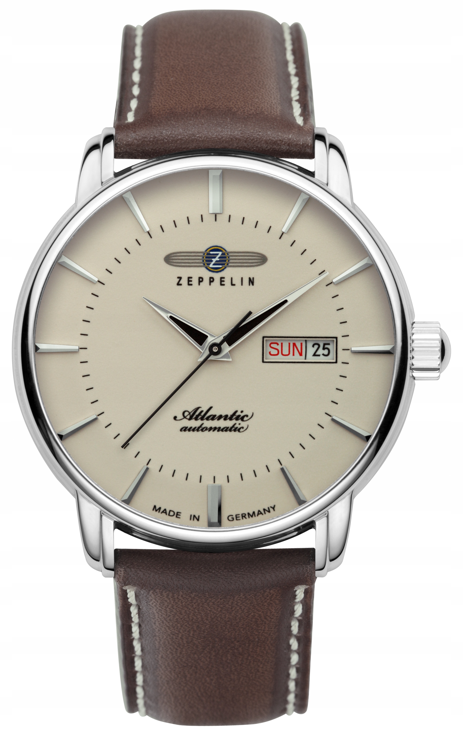 Nový Originální Pánské hodinky Zeppelin 8466-5 Atlantic Automatik pásek data