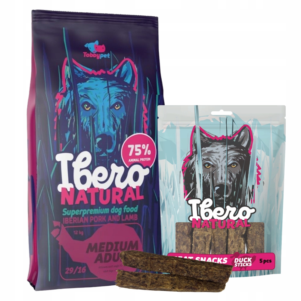 Levně Balíček pro psy středních plemen: Ibero Medium Adult Pamlsek s kolagenem