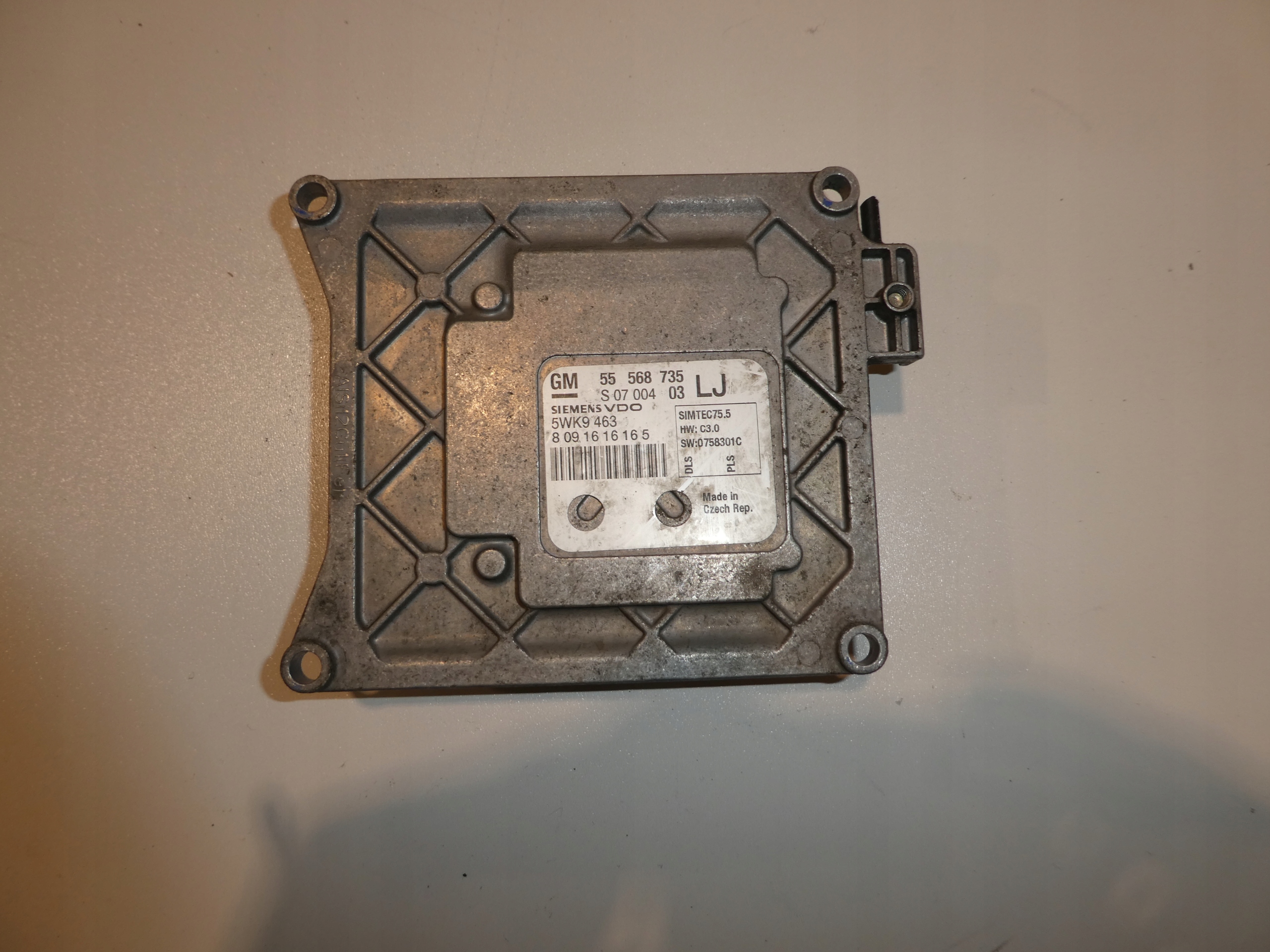 control unit OPEL ASTRA 1.6 55568735 LJ