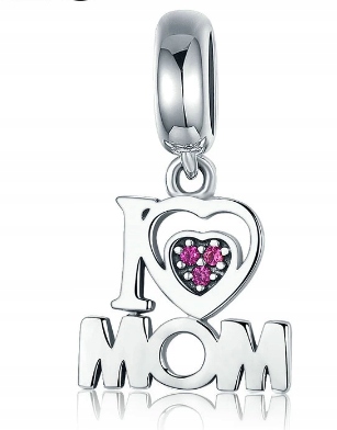 

Charms, zawieszka I Love Mom do Pandora S925