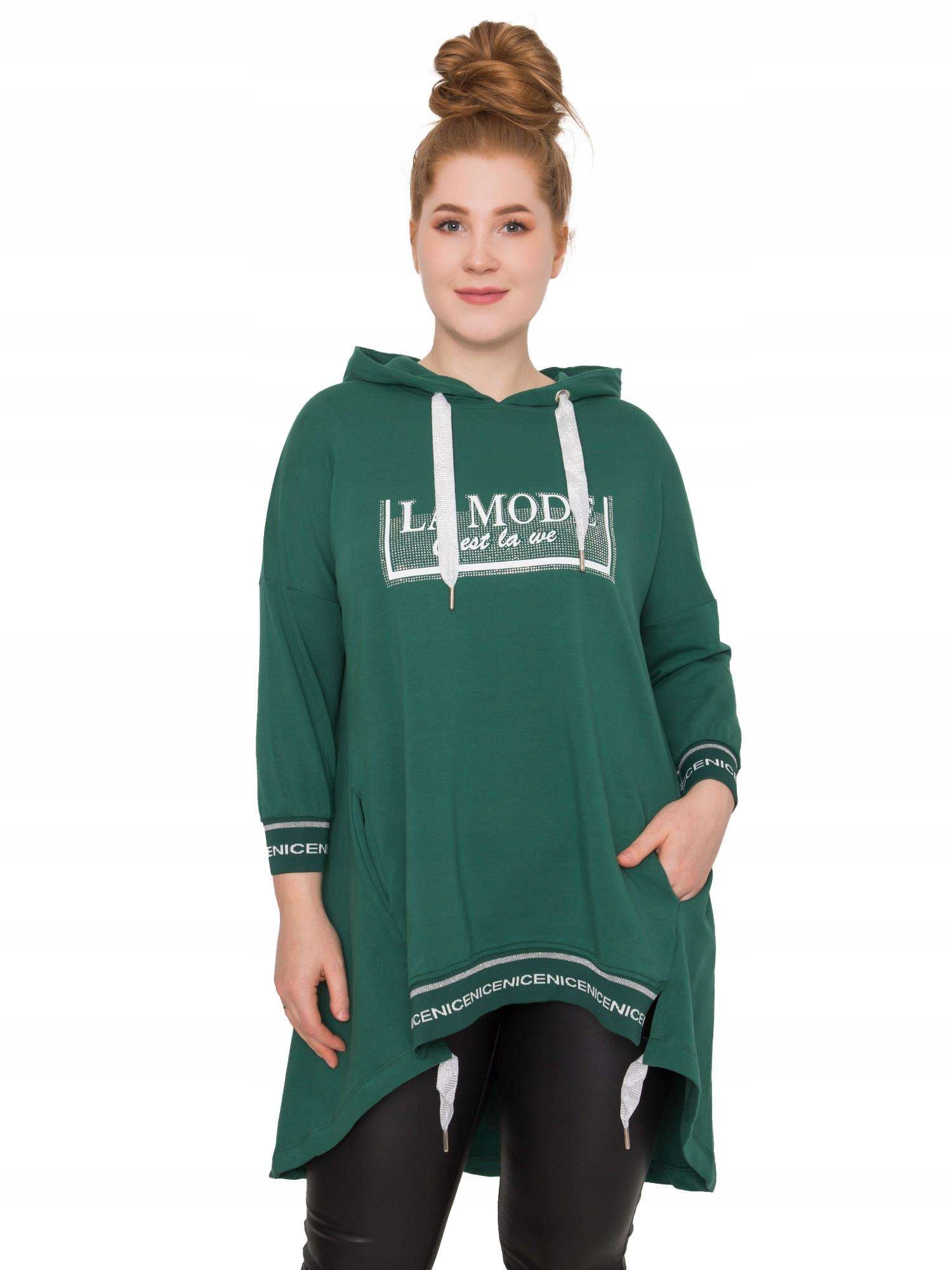 

Bluza Damska bawełniana Plus Size Z Kapturem
