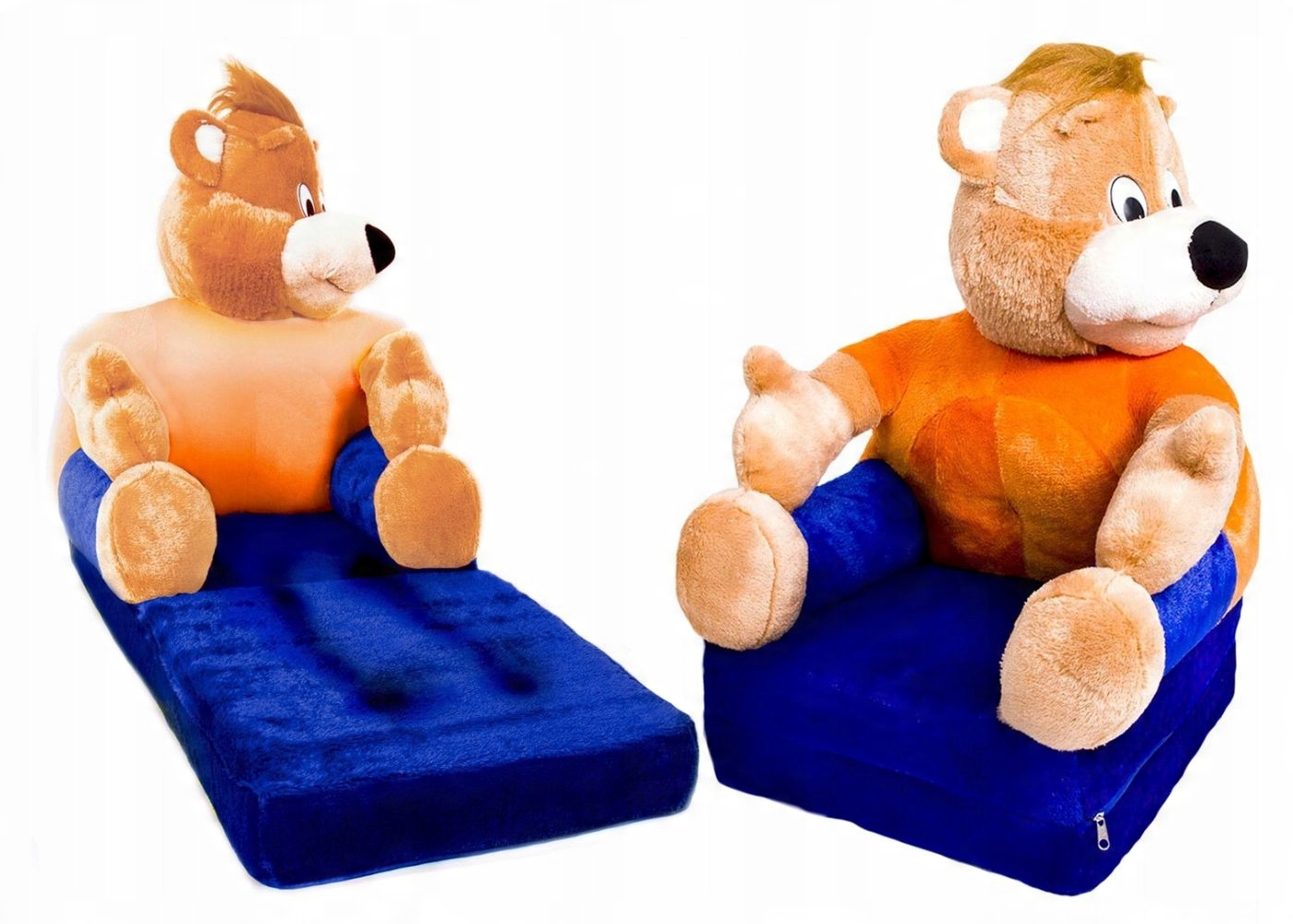 

Rozkładany fotel materac fotelik krzesło plusz XL