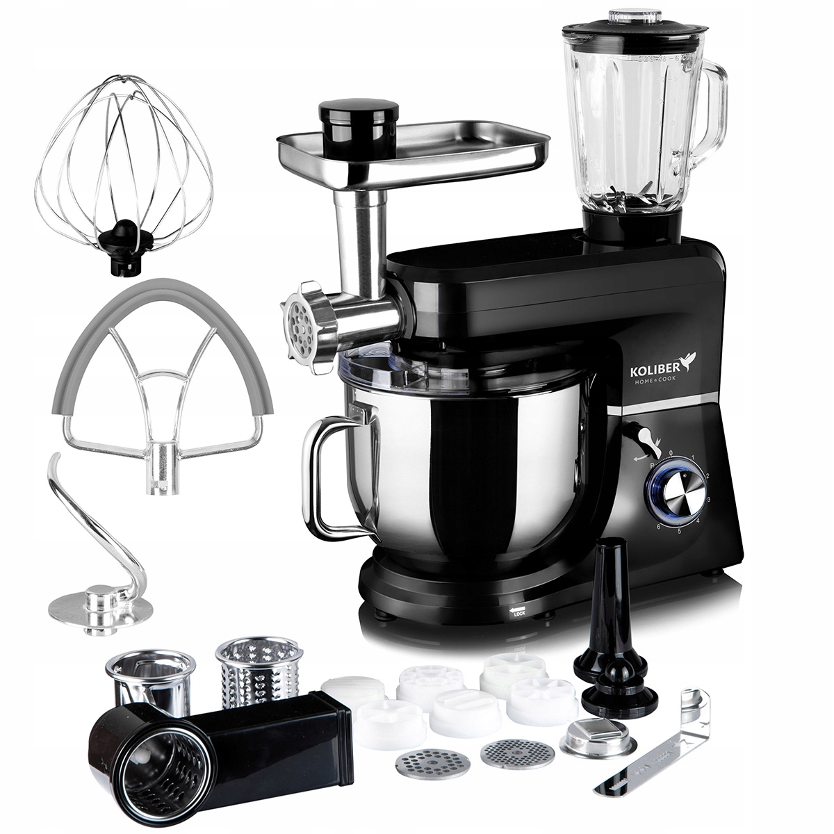 Robot Kuchenny Planetarny Mikser Koliber X-3500-W 8L 21w1 Wielofunkcyjny