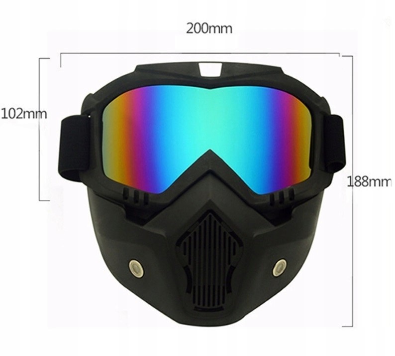 MASKA GOGLE OKULARY SNOWBOARD NARTY CROSS MOTOCYKL AIRSOFT LASER REGULOWANA Cechy dodatkowe filtr UV zwiększona odporność na zarysowania