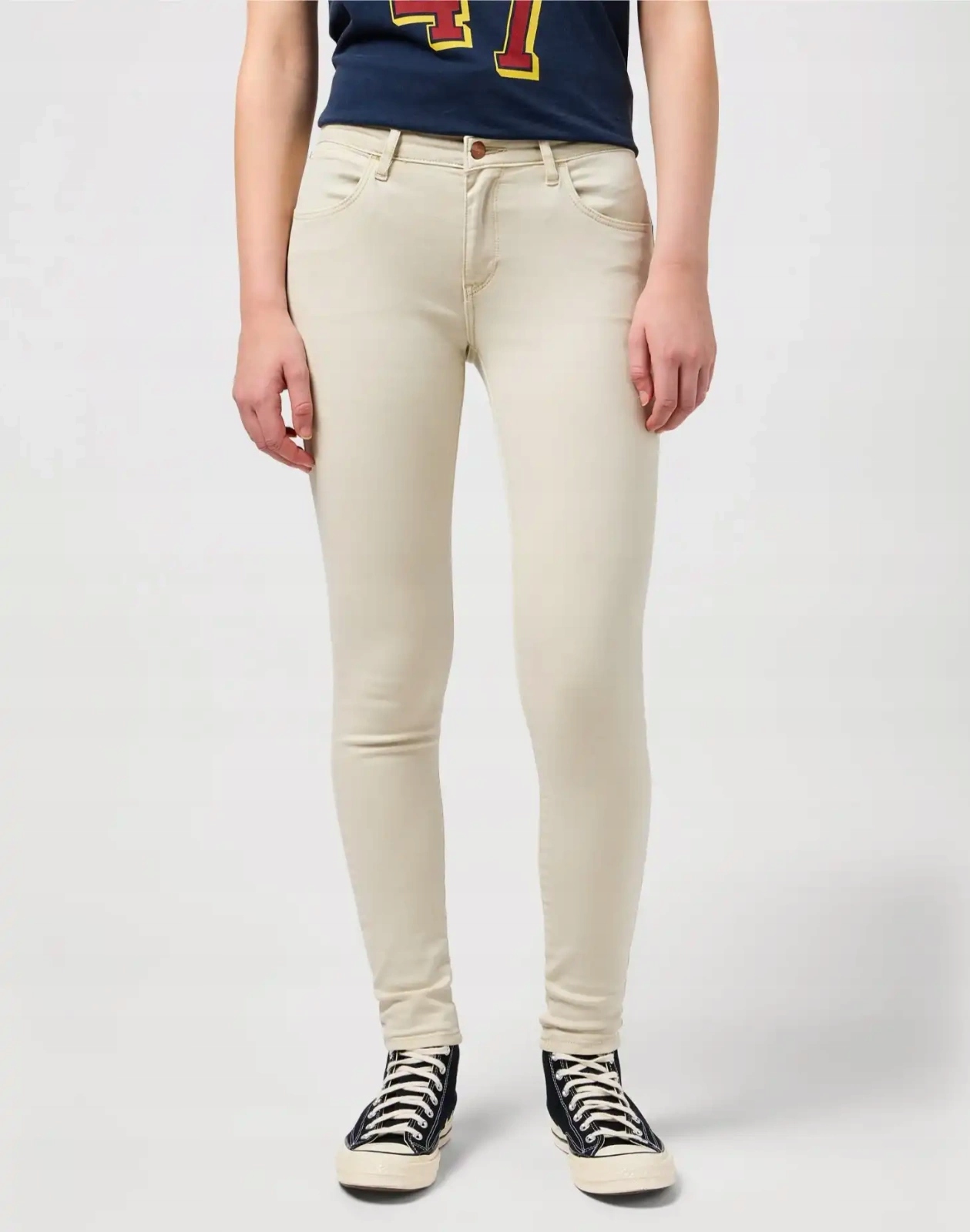 Wrangler Jeggings Béžové Dámské Džíny S Nízkým Pasem 26/30 7AA