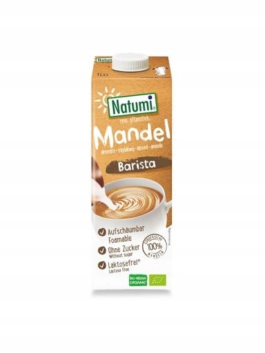 5 x Natumi Baristický mandlový nápoj – neobsahuje cukry 1 l